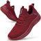 Feethit Sneaker Herren Schuhe Sportschuhe Laufschuhe Turnschuhe Herren Tennis Fitness Jogging Walkingschuhe Leichtgewichts Atmungsaktiv Freizeit Straßenlaufschuhe Schlüpfen Schuhe Rot 40 EU