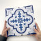 Alwayspon Vinyl Floor Tiles Sticker, Waterproof Non-slip Splashback Thicken PVC Vinyl Flooring Tiles, Self-adhesive Peel and Stick, 12inchx12inch/30x30cm, Blue Portuguese