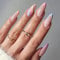 JUSTOTRY 24 Pcs Almond Fake Nails Short, Rainbow Swirl Stick on Nails Designs, Multicolour French False Nails Short, Oval Press on Nail for Women, Nails Fake Nail for Nails Art