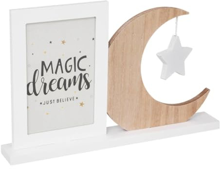 Atmosphera Bilderrahmen für Kinder, Mond, Holz und Glas