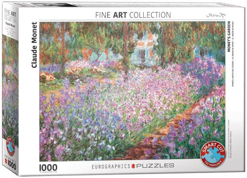 empireposter Monets Garten bei Giverny 1000 Teile Puzzle Format 68x48 cm + Puzzle Alu Rahmen für 1000er