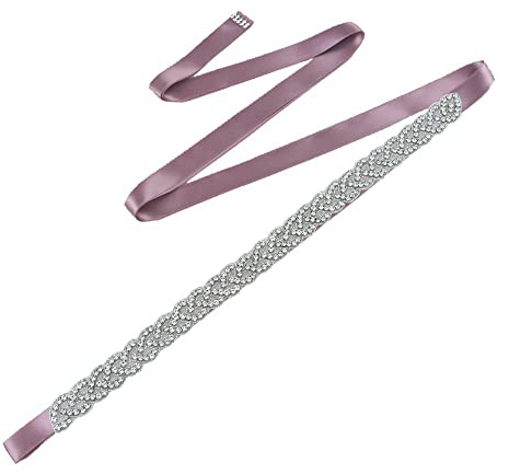 Wambere Cintura da sposa con strass, cintura da sposa, cintura da sposa, cintura da sposa, cintura da sposa, per abiti da damigella d'onore, abito da sera,