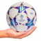 adidas IA0944 UCL Mini Recreational Soccer Ball Unisex Adult Top:White/Silver met./Bright Cyan/Shock Purple Bottom:Iron MET./SOLAR ORANGE Größe 1