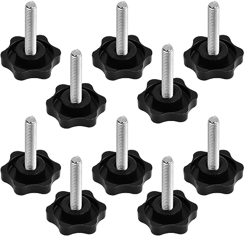 10 Stück Sternkopfschraube M8 / M6 Sterngriffschraube Rändelschrauben Nut Schrauben Sterngriff Schrauben Sterngriffmutter Sternschraube für Werkzeugmaschinen, Mechanische Geräte (M6/10pcs)