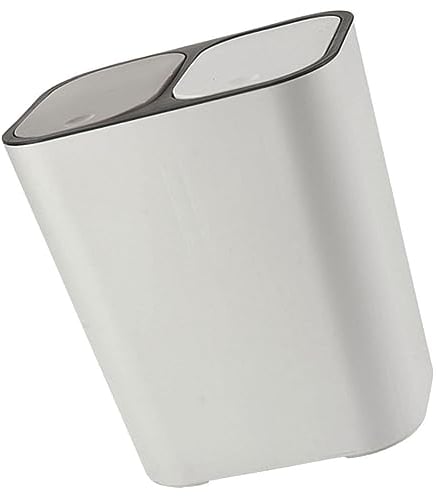 GANAZONO Trash Can Dual Compartment Garbage Can 15L Recycling Bin Double Bin Trash Can with Lid for Kitchen Office Bedroom