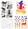 GLOBLELAND Cat Magic Book Clear Stamps and Die Sets Magic Book Stamps and Embossing Dies Set for Card Making Cat Pet Stencil Template for DIY Scrapbook Decoration Handmade Crafts Notebook