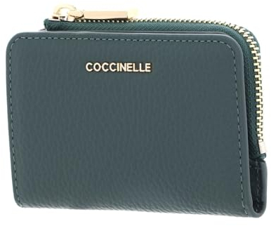 Coccinelle Metallic Soft Credit Card Holder Kale Green