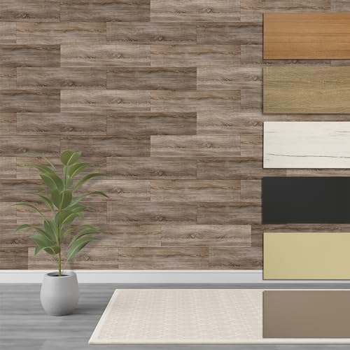 HEXIM Paneele aus MDF - Wandpaneele Wandverkleidung Holzpaneele Natur Wand Holzoptik Innen Holzverkleidung Verblender Dekorpaneele (1,04 m² Vintage Oak)