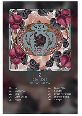 BSapp SZA Poster Z Poster SZA Album Cover (1) Leinwand Poster Wandkunst Dekor Druck Bild Gemälde für Wohnzimmer Schlafzimmer Dekoration 50 x 75 cm