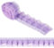 Spritewelry 2 m Satin-Organza-Spitzenborte, 2-lagig, plissiert, Chiffon-Spitzenband, Einfassungen zum Nähen, bestickte Applikationen, Hochzeitsdekoration, 50 mm, Lila