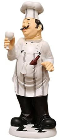 Jomewory Chef-Dekoration Für Die Küche, Chef-Figuren Für Die Küche | Koch-Chef-Arbeitsplatte Figur | Chet-Statuen, Küchendekoration, Schreibtisch Ornament, Sammlerfiguren, Küchen