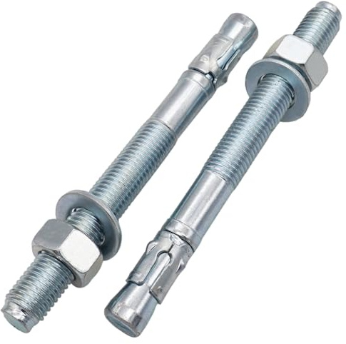 SKIR'CO (2 Stück) Verzinkte Keilanker M20 x 220 mm Metalldübel Ankerbolzen Mauerwerk Anker Betonanker