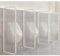 KJZQXYX Wandmontierte Urinal-Trennwand, Sichtschutz, wasserdichte Schallwand, durchscheinende Urinal-Trennwand aus gehärtetem Glas (White 1PCS)