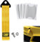 Cinghia di Traino, Trailer Corda, Corda per Rimorchio in Nylon, Gancio Traino in Tessuto, Cinghia di Traino Tuning, Cinghia di Traino Auto con Pellicola Protettiva Auto Pellicole Maniglia (Giallo)