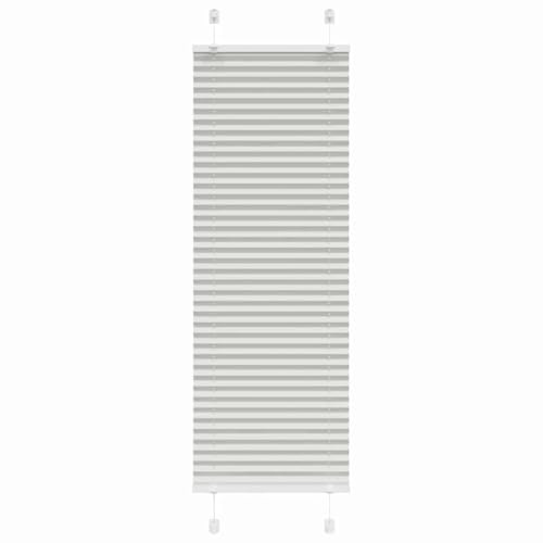 vidaXL Plissee Hellgrau 45x150 cm Stoffbreite 44,4 cm Polyester