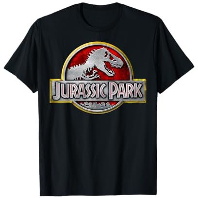 Jurassic Park Logo aus Chrom T-Shirt