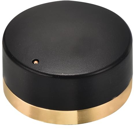 QUARKZMAN Drehknöpfe 6mm, Potentiometer Knopf mit Skalen Kunststoff | Audio-Knopf für 6mm Durchmesser Töpfe, Schwarz mit Goldbesatz