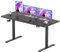 SANODESK Bureau Gaming Réglable en Hauteur 160x60 cm, Bureau Assis Debout, Table Électrique Contrôle à Fonctions Mémoires avec Crochet, Noir