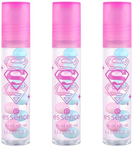 essence lip oil roll-on, Lipgloss, Transparent, feuchtigkeitsspendend, natürlich, vegan, ohne Parabene, ohne Mikroplastikpartikel, Nanopartikel frei, 3er Pack (3x4.4ml)