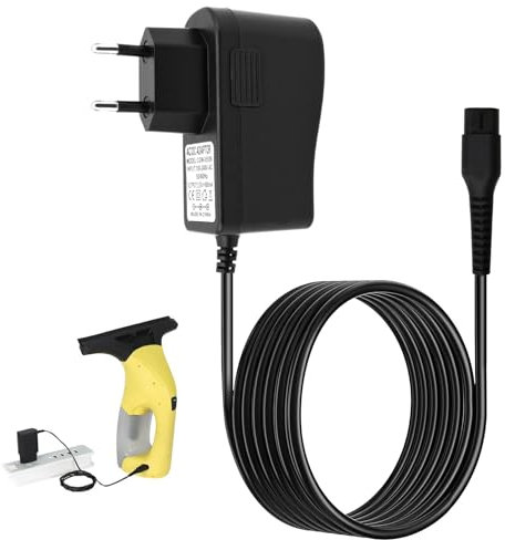 5.5V Cargador Compatible con Karcher Limpiacristales Window WV1, WV2, WV51, WV55R, WV55, WV60, WV60 Plus, WV70, WV75, Wv75 Plus, Cargador de Alimentación de Repuesto Limpiador de 5.5V 600mA, 1,5m