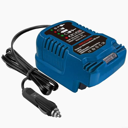 Indicateur LED 18 V Chargeur rapide pour Bosch DCB200 DC203 BAT622 BAT609, design compact avec fonctions de sécurité (bleu)