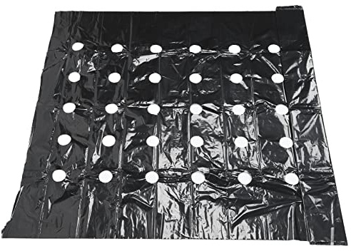 Chenglanhsjg Gewächshaus perforierte Mulch Langlebiger Hartnäckigkeit Schwarz Perforated Pe Mulch Film für Pflanzenwachstum