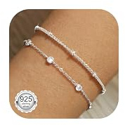 Chriscoco Armband Silber 925 Damen 14K Vergoldete Armband Damen Mädchen Verstellbare Armbänder Silber Armkette Gold Schmuck
