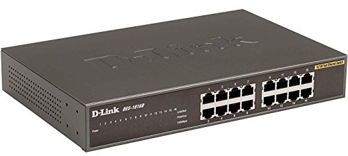 D-Link DES-1016D/B - UNMANAGED WORKGROUP ENET - SWITCH 16X10/100BTX RACK IN