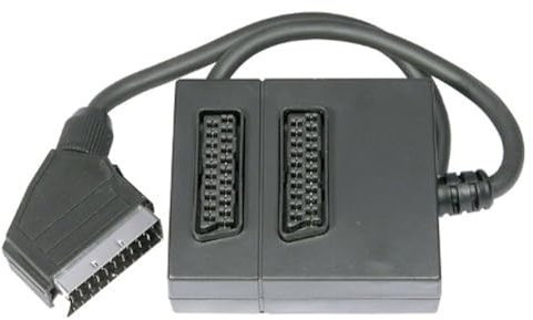 Digital Systems Twin Scart Adapter - 2 Way Scart Lead Cable Splitter Adapter Switch Box