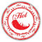 Hot Chilli Pepper Grunge Stamp Food Hochwertigen Auto-Autoaufkleber 12 x 12 cm