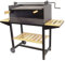 IMEX EL ZORRO 71542 Barbecue sur Chariot avec Plateau en Bois/Grille en INOX Noir 61 x 40 x 100 cm