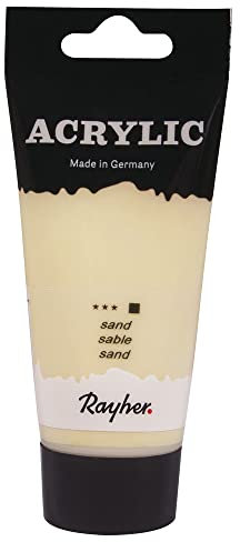 Rayher 38912504 Tube de peinture acrylique pour artiste, 75 ml, sable
