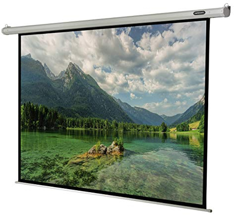 celexon Pantalla motorizada para HomeCinema y presentaciones- proyector Pantalla de Pared o de Techo eléctrica Motor Economy - 160 x 120 cm - 79 - 4:3