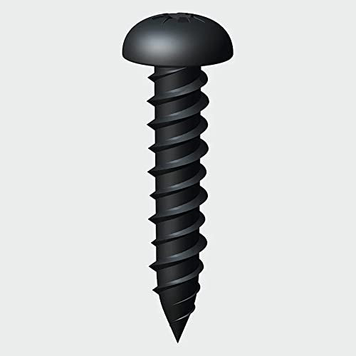 TIMCO 00102BJC PZ2 Round Blackjax Screw - 10 x 2 - Black - Box of 200