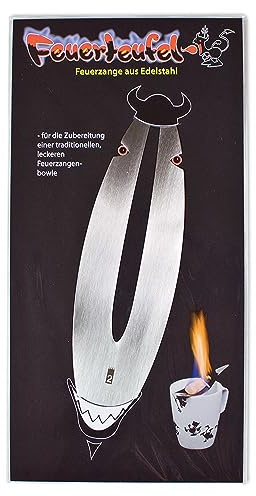 Take2 Feuerteufel Feuerzange, 18/8 Edelstahl, Silber, 15x10,5x0,2 cm