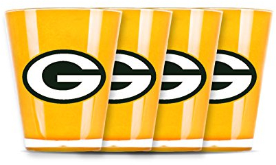 Duck House Sports NFL Green Bay Packers Isoliertes Schnapsglas aus Acryl, 4 Stück