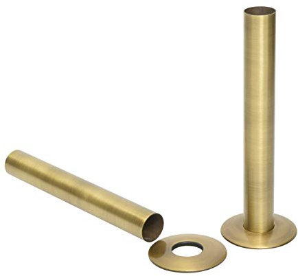 Antique Brass Radiator Pipe Sleeves and Collars (Pair)
