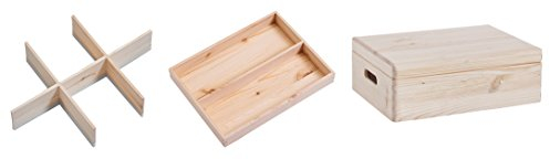 Zeller 13326 Box, Wood, natural, 40 x 30 cms (15.5 x 11.5 Inches)