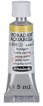 Schmincke – HORADAM® AQUARELL - feinste Künstler-Aquarellfarben, Rutilgelb - 5 ml