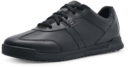 Shoes for Crews Men's Vegan Leather Slip-Resistant Work Sneakers – Comfortable, Water-Repellant, Non-Slip, Removable Insoles, Ideal for Restaurant Catering Kitchen, Chef-Footwear – Freestyle II