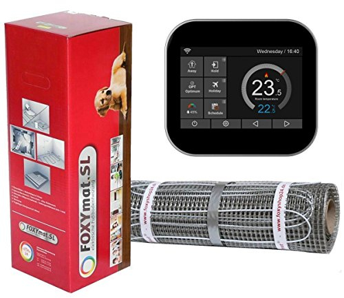 elektrische Fußbodenheizung FOXYMAT.SL RAPID (200 Watt pro m²) mit Thermostat FOXYREG SPS, Komplett-Set, 8.0 m² (0.5m x 16m)