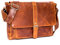 ALMADIH Leder Umhängetasche JORDAN Premium Rindsleder BD - Ledertasche mit Laptop Fach 14 Zoll Aktentasche Messenger Unitasche Schultertasche Freizeittasche Tragetasche vintage braun (JORDAN deluxe)