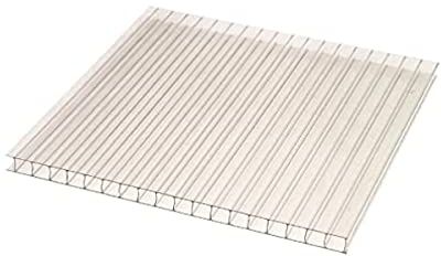 Ironlux - Kit 10 Planchas policarbonato transparente para falso techo 6mm - Medida exacta: 595x595 para encajar en las guías - Protección UV