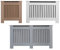 AVC Designs Kensington Radiator Cover Modern MDF Wood White Grey Vertical Slat Living Room Bedroom Hallway Cabinet (Small Grey)