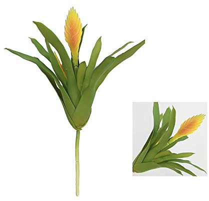 Künstliche Ananas-Sukkulenten für Innen- und Außenbereich, Garten und Heimdekoration (gelb, 32 cm)