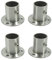 Edelstahl Kleiderstange Rundrohr Spurstangenkopf Halterung für Kleiderschrank, 4er Set, 52mm x 52mm x 40mm, Rostfreie Verstellbare Flanche für 25mm