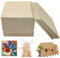 OWLKELA 40 Pieces 10x10x0.2cm Basswood Sheets, Rectangle Blank Wooden, Wooden Cutouts for Crafts, Great for Wood Burning and Laser Projects, Arts and Crafts, Wood Engraving