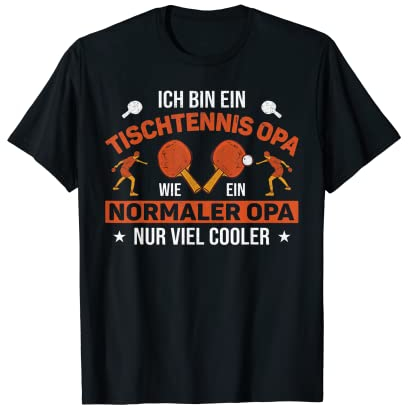 Herren Tischtennis Opa Cooler Großvater für Tischtennisspieler T-Shirt