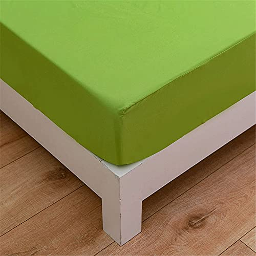 Chickwing Lenzuola 120x200, Lenzuolo Sotto con Angoli Elasticizzato, Tinta Unita Lenzuola di Microfibra Profonde 30cm, Erba Verde