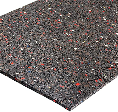 ANRO Antivibration Matte Bautenschutzmatte Antirutschmatte Fallschutzmatten Terrassenpads Gummi schwarz 600x400x10mm